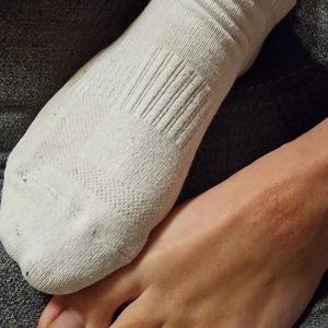 Getragene Socken