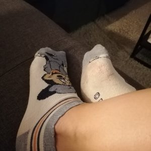 Getragene mickymaus Socken