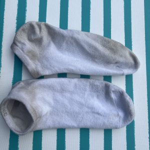 Socken getragen beim Joggen