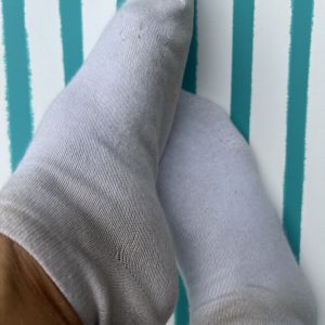 Socken getragen beim Joggen