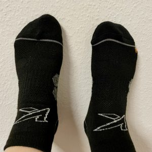 getragene weiche Sportsocken